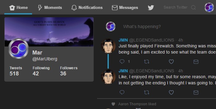 Twitter Flat Dark & Clean