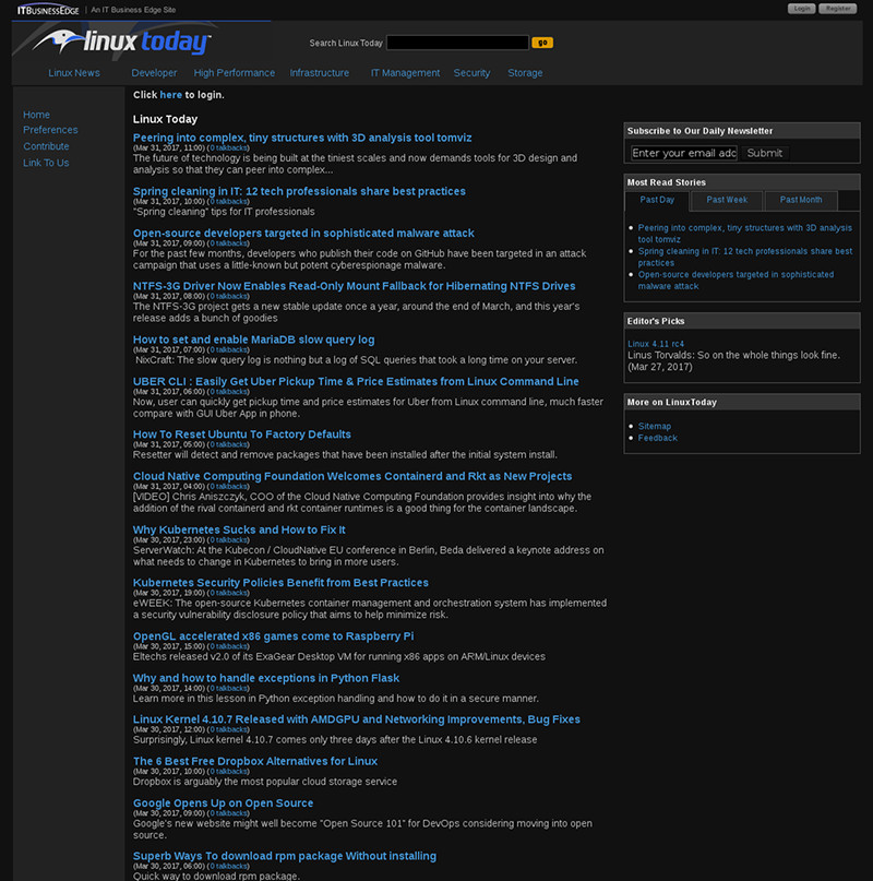 LinuxToday Dark