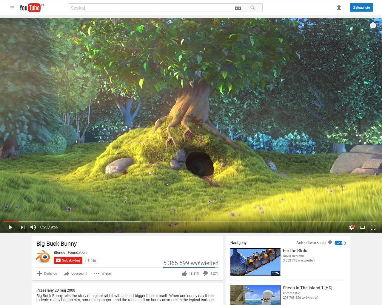 YouTube full-width theater mode