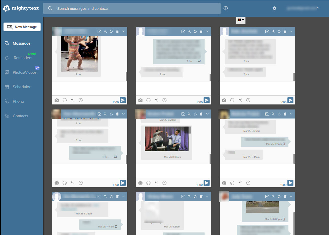 MightyText Dark w/ Hidden Drafts and Template