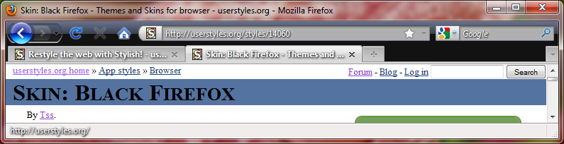 Skin: Black Firefox