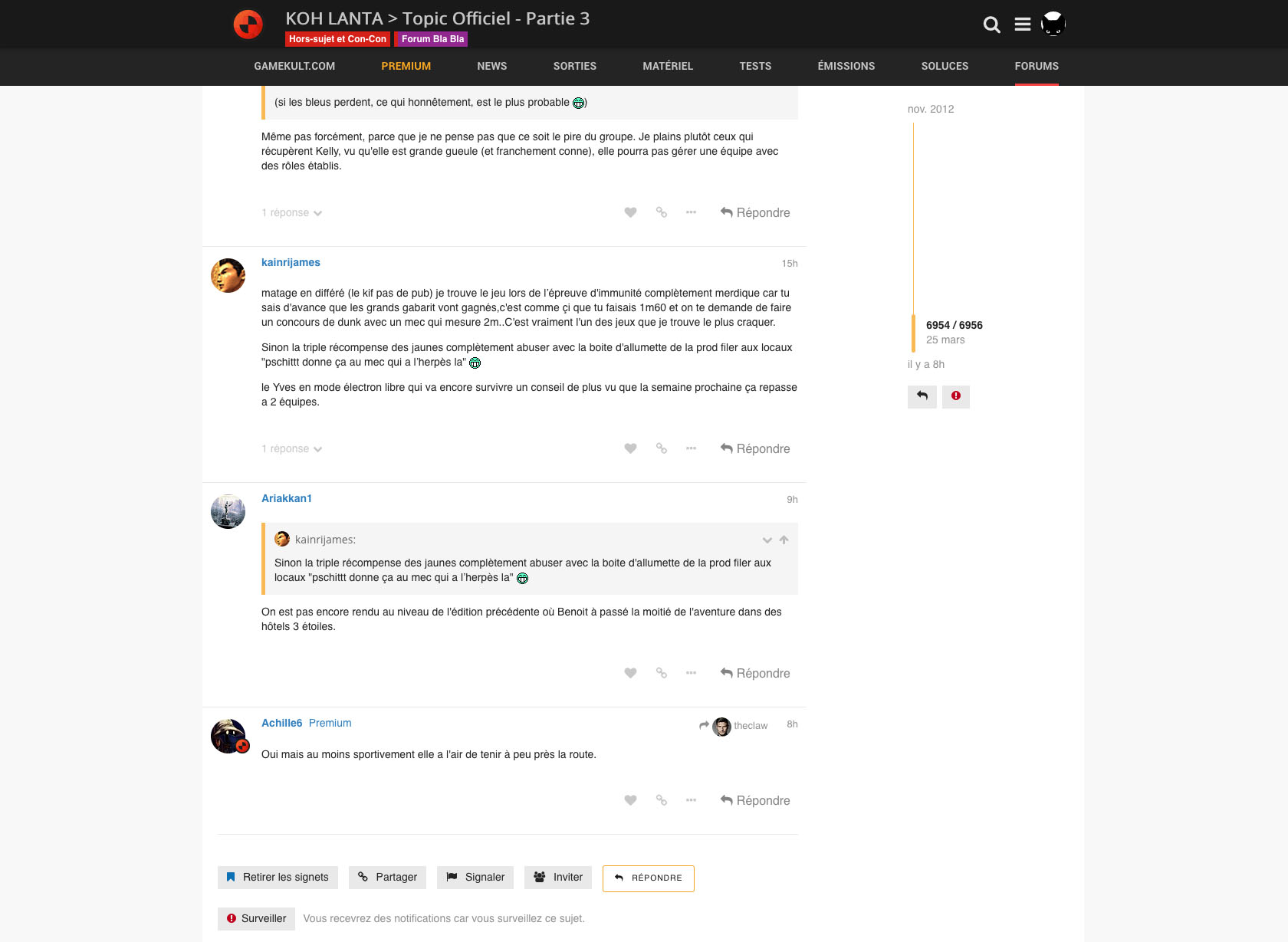 Gamekult Forum Discourse