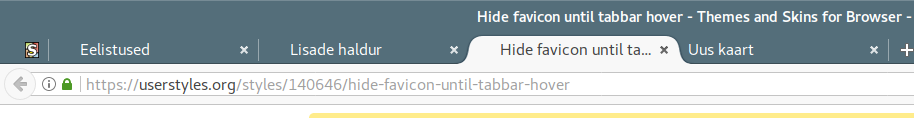 Hide favicon until tabbar hover