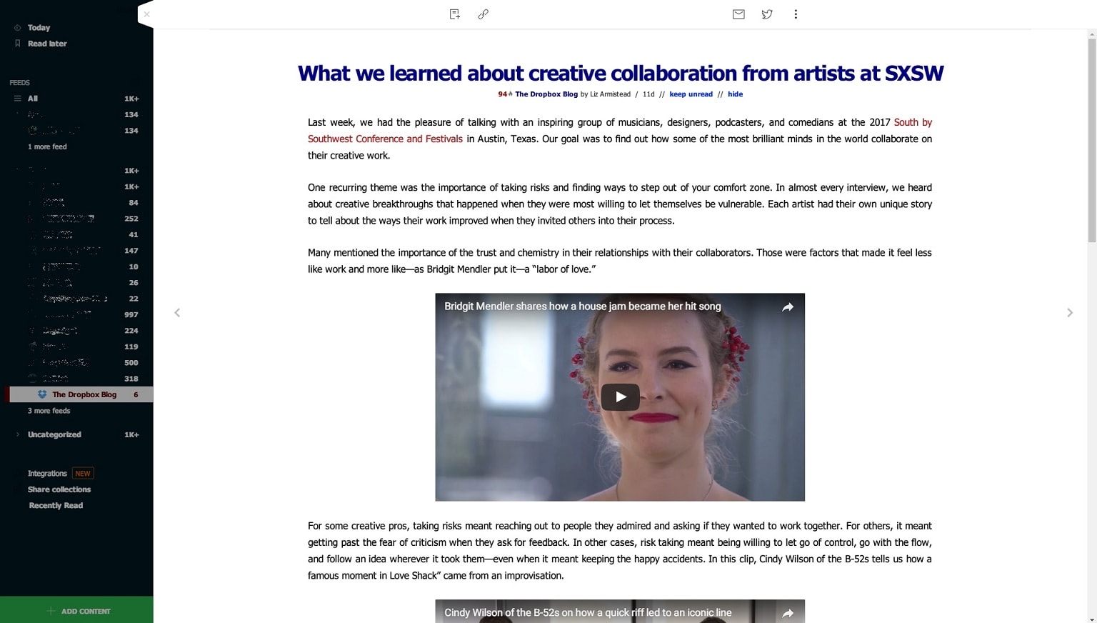 Wider Content for Feedly Slider