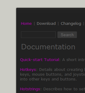 autohotkey docs - grey