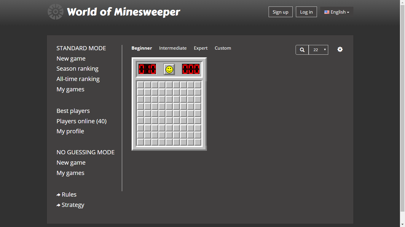 mineswepper dark grey theme
