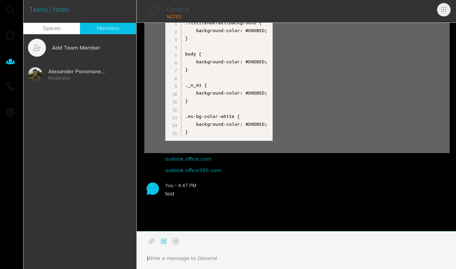 Webex Teams/Cisco Spark Black