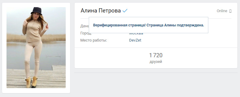Галочка верификации VK (ВК) 2.1