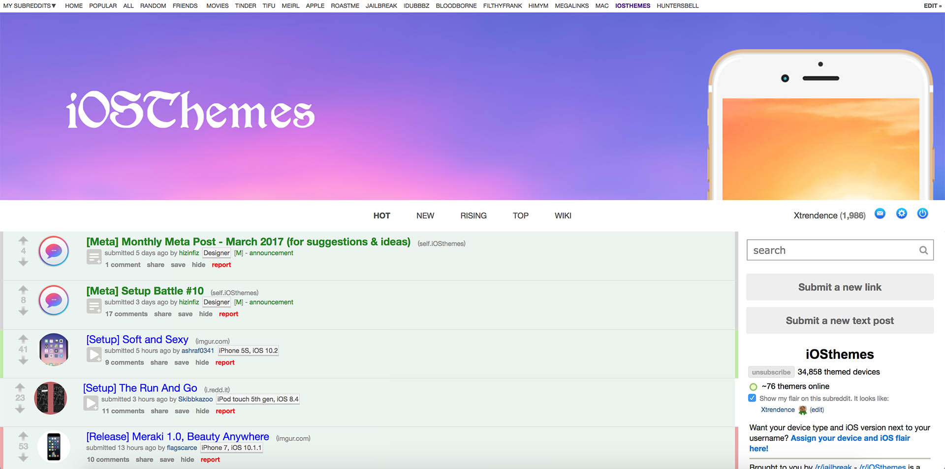Reddit iOSThemes - Serena