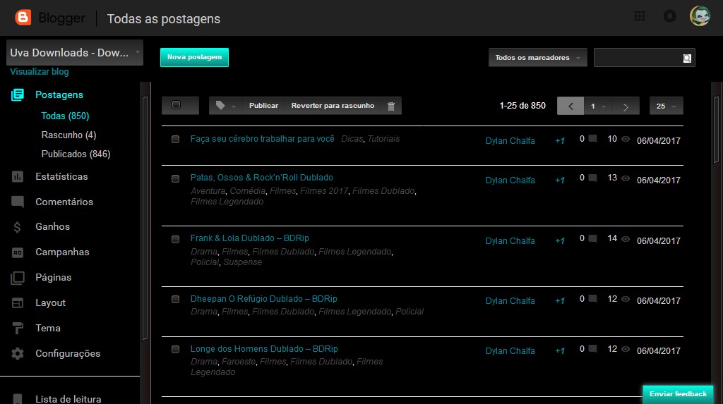 Blogger Dark 2018 - UvaDownloads