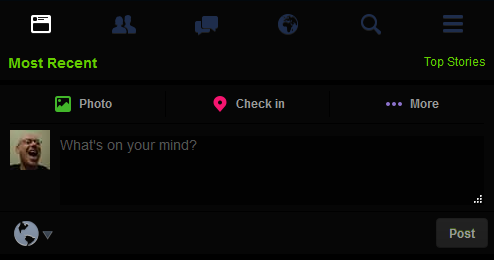 Dark Facebook Mobile