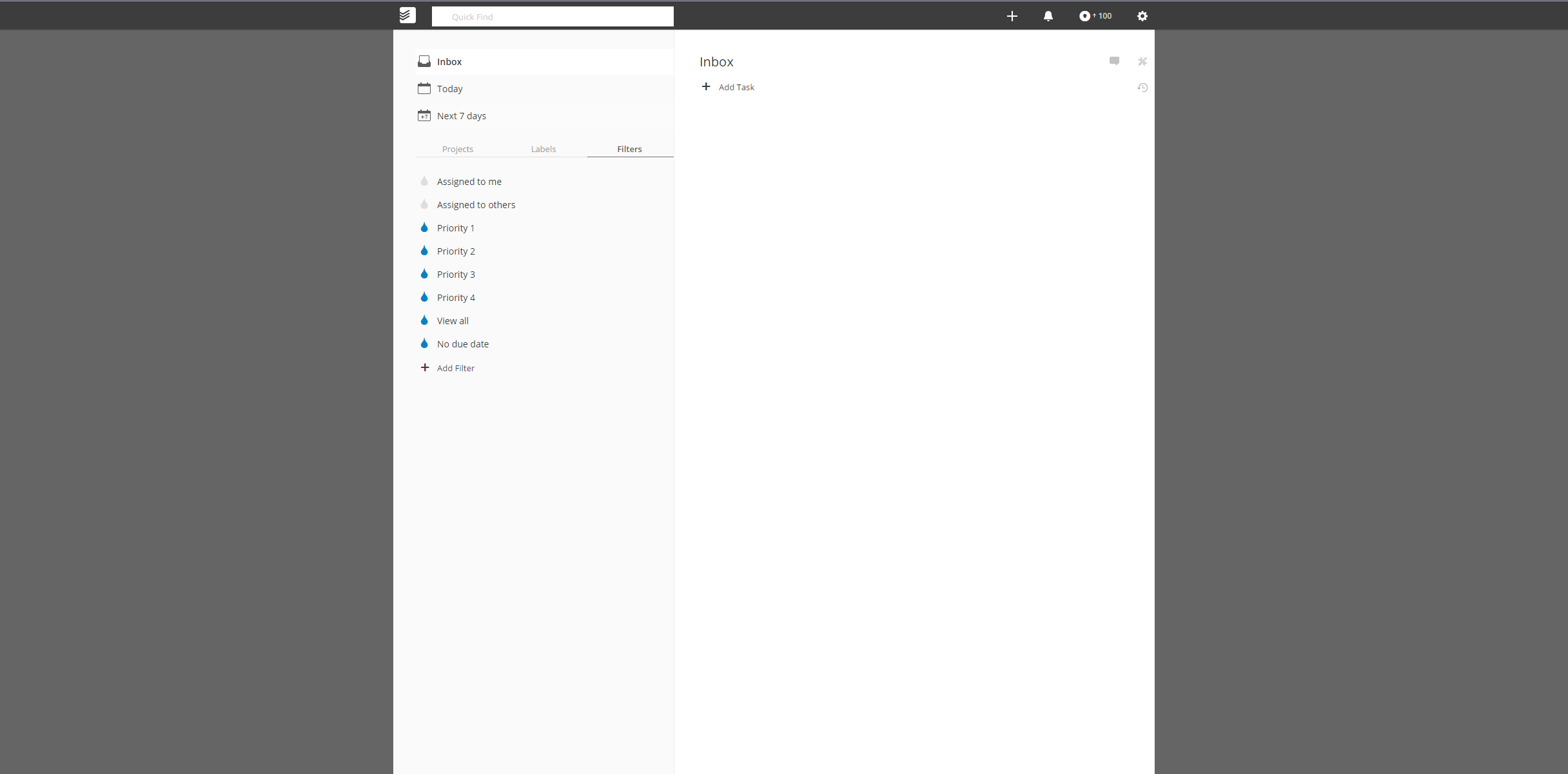 todoist - dark and wider