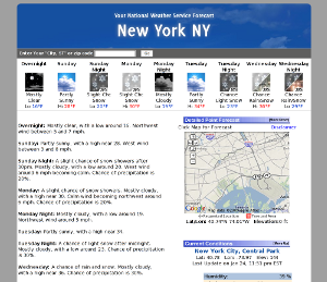 Weather.gov Forecast Page