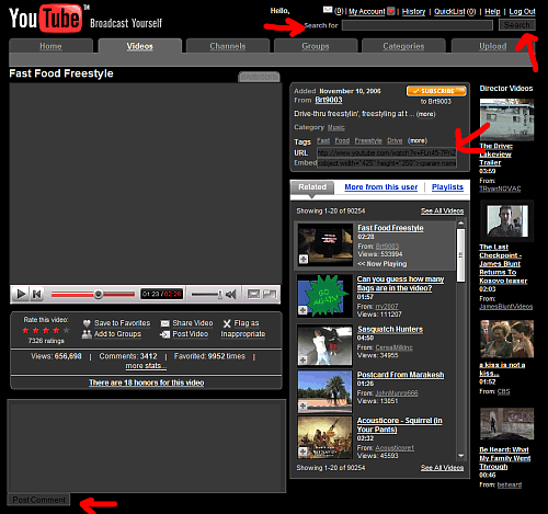 YouTube.com - dark gray redesign (vC) modified