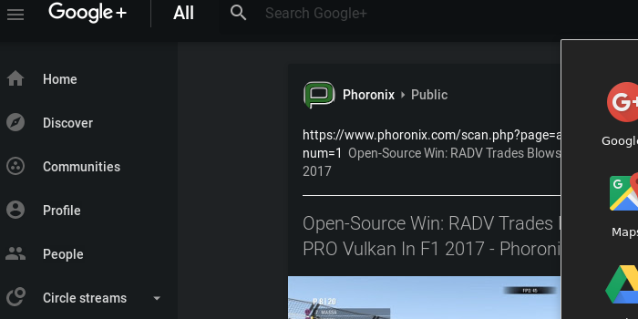Dark Google+