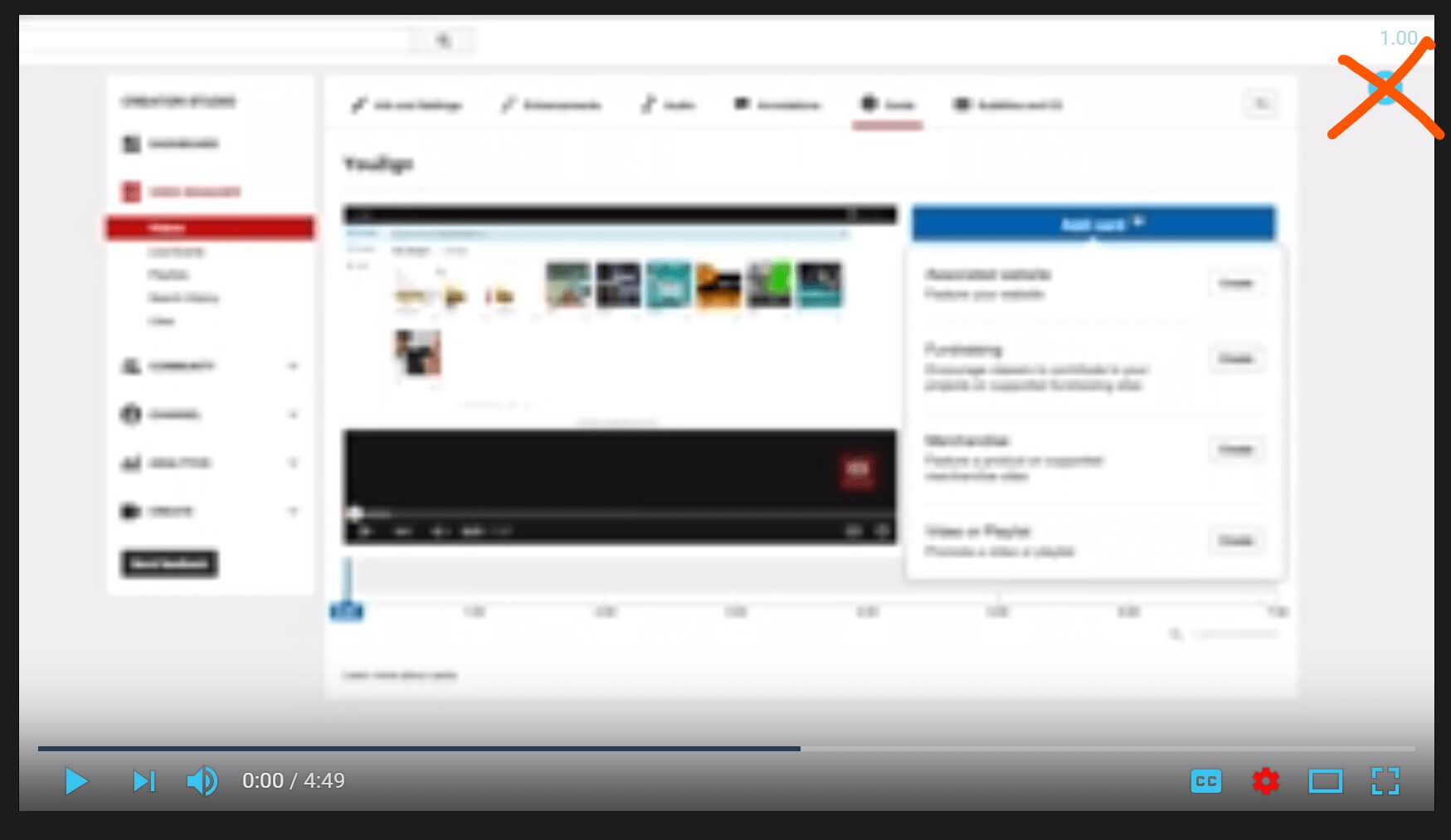 Remove YouTube i card
