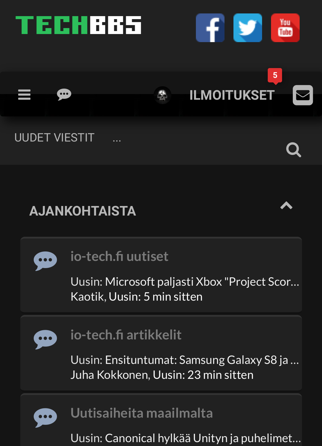 TechBBS - Mobile XenForo Dark Theme