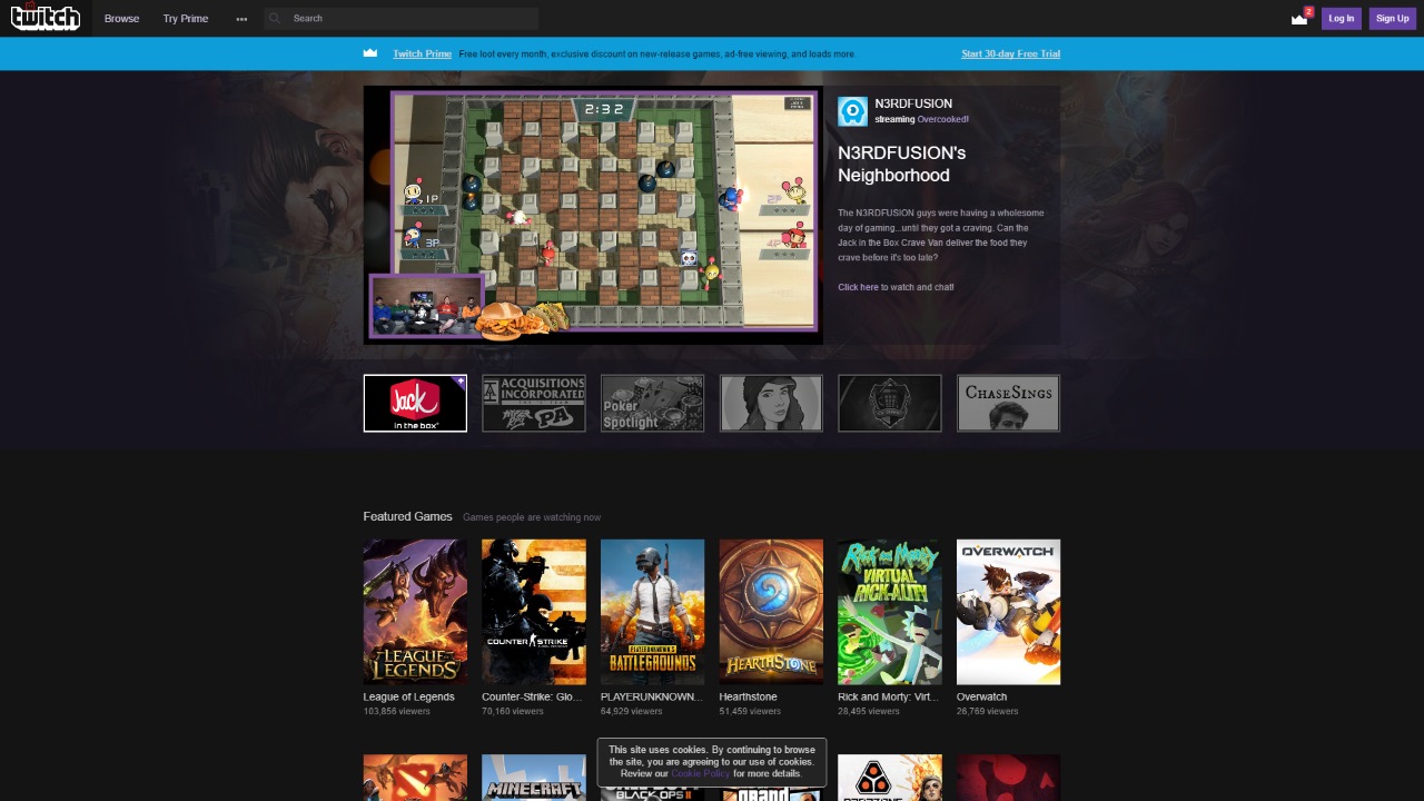 Twitch Dark Top Bar