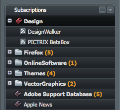 Greader Redesign | Changes Subscriptions Folder