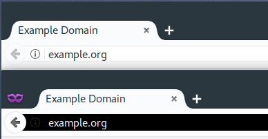 Private Browsing address bar background