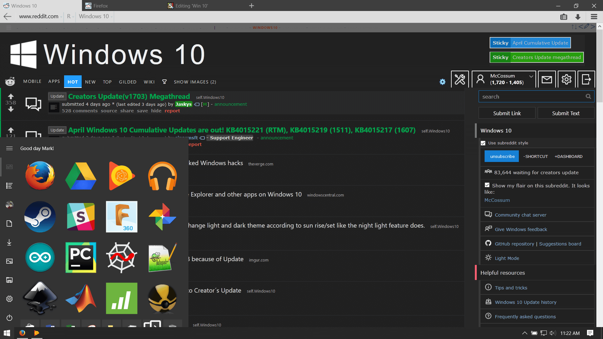 Windows 10 CU Theme
