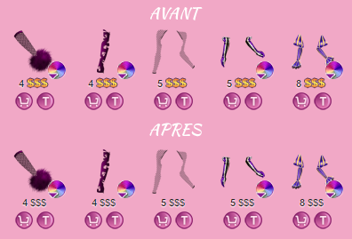 OhMyDollz - ancien affichage des prix