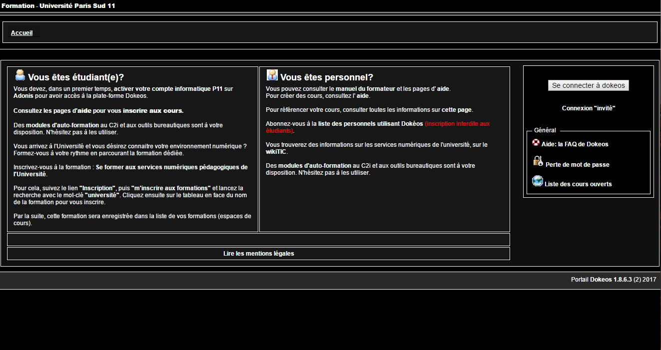 White Dark Theme (Dokeos u-psud)