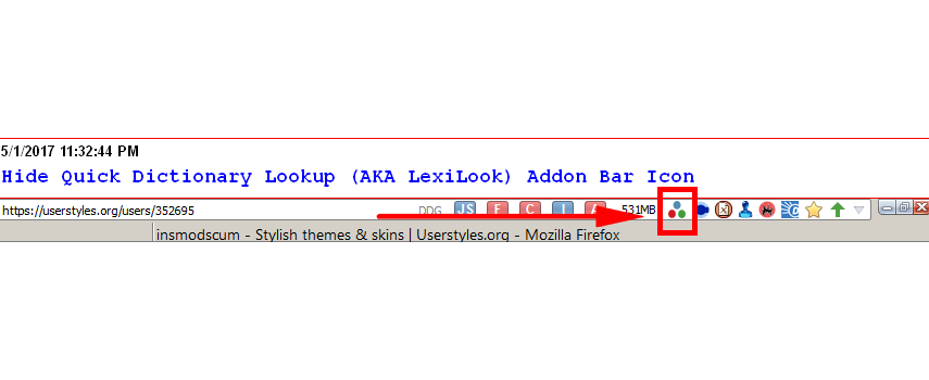 IMS FF ADDON "Quick Dictionary Lookup" Hide Icon