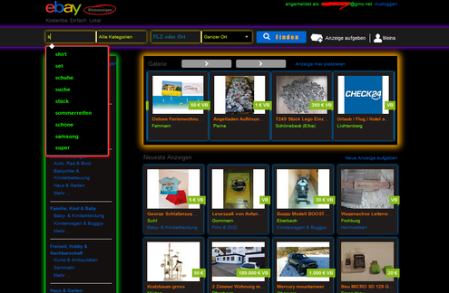 eBay Kleinanzeigen Dark Neon Colors by TekkRuppen