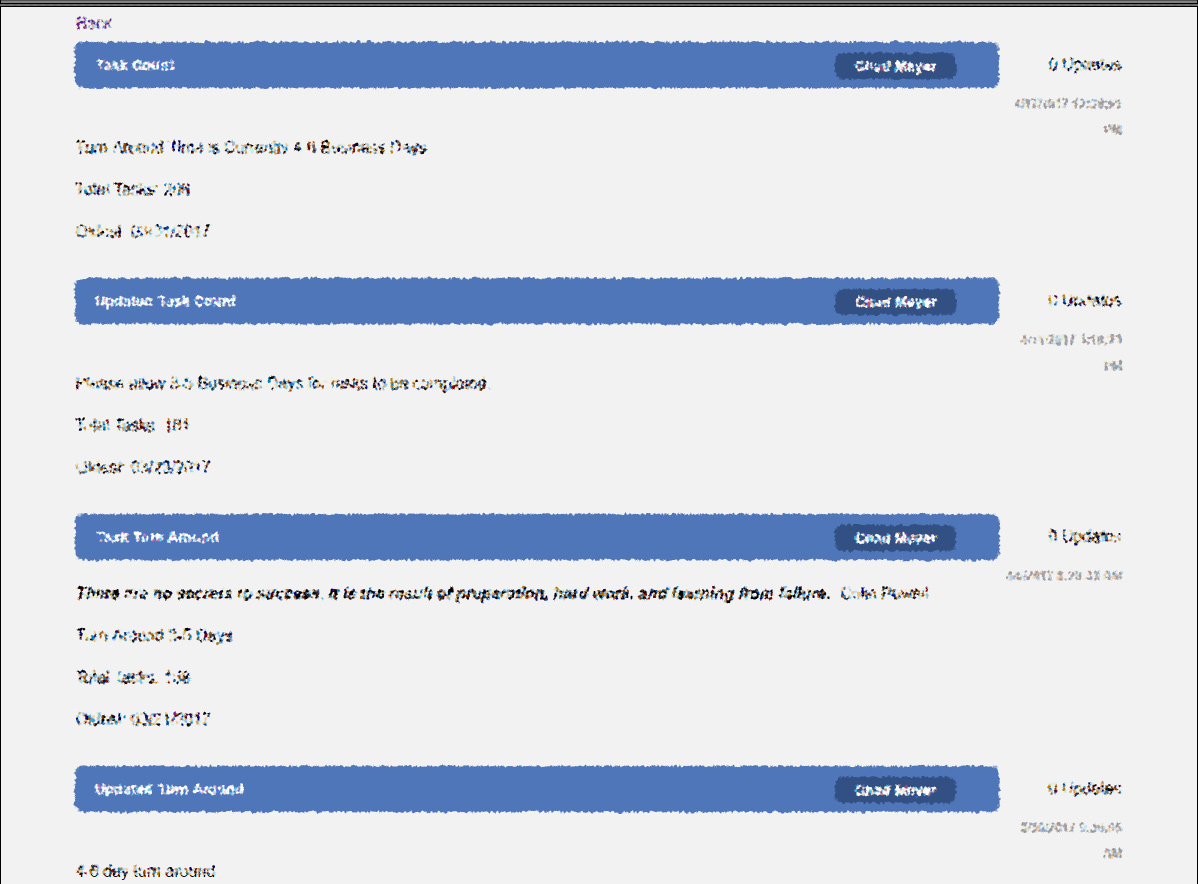 CFS Dashboard Internal Pages