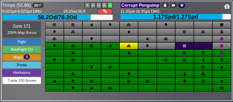 Trimps Gradient Theme: Default Colors