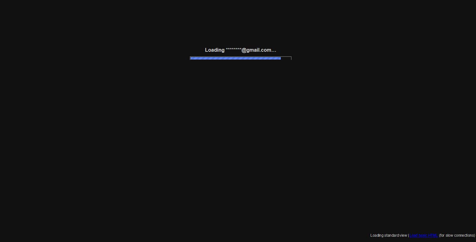 Gmail Dark Loading Screen