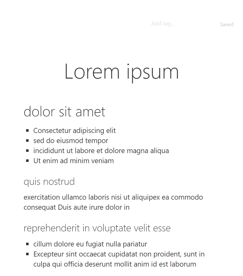 Simplenote minimalismo + responsive