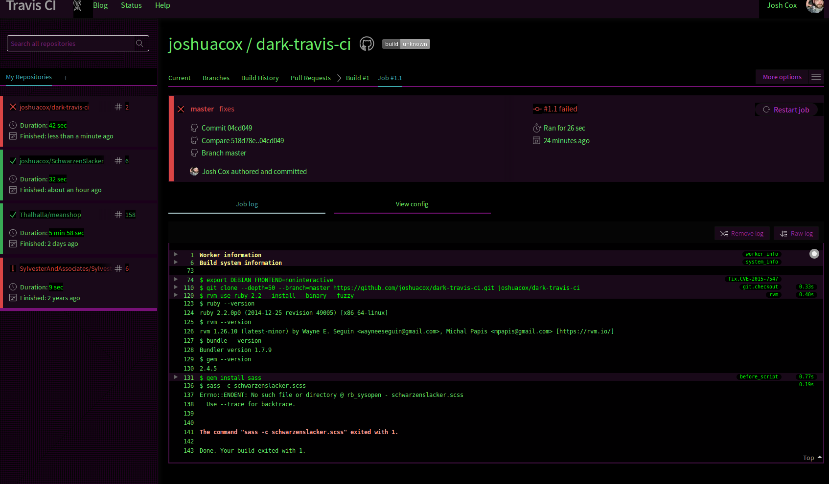 Travis Org Dark