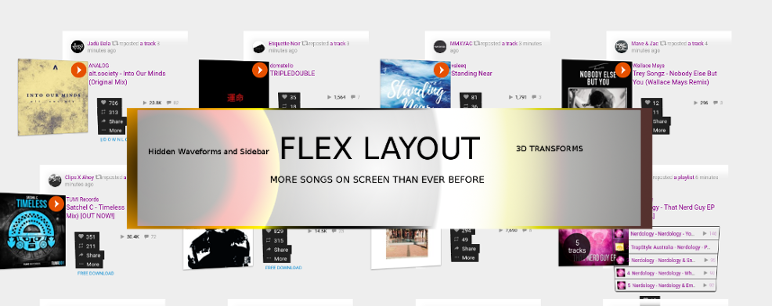 Soundcloud See More FLEX STREAM Layout