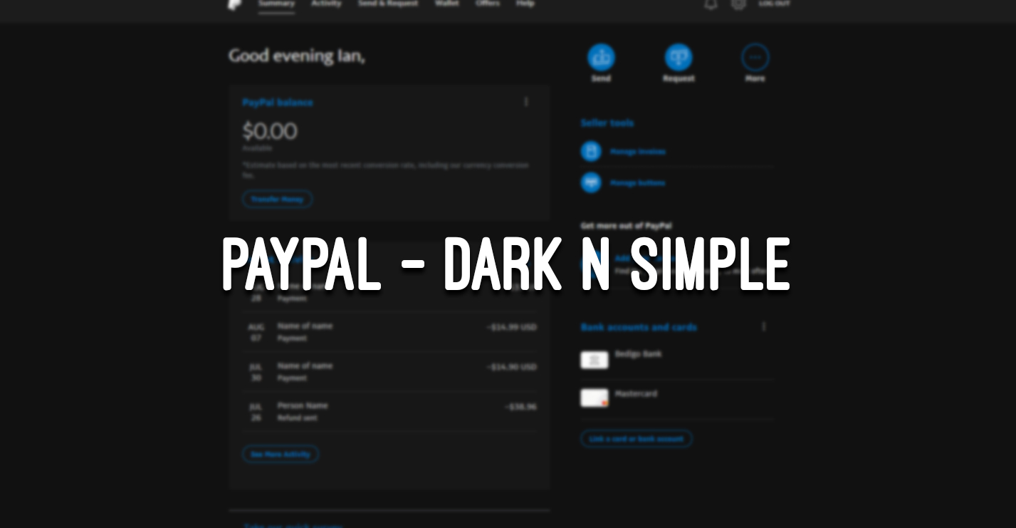 PayPal - Dark n Simple
