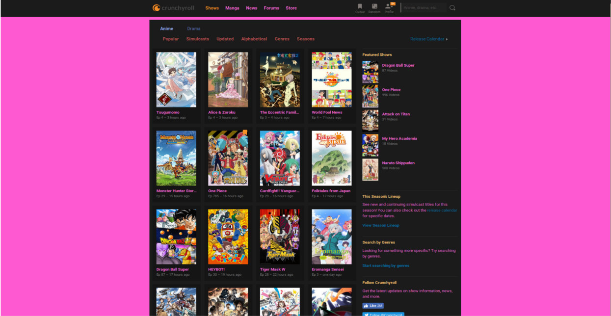 Crunchyroll all pinked up -  Dark