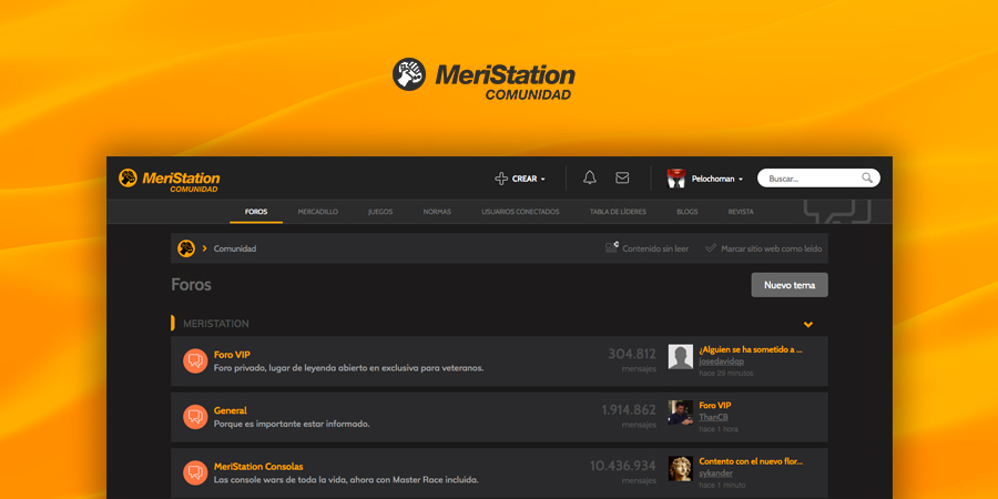 MeriStation Comunidad | Modo oscuro V1.1