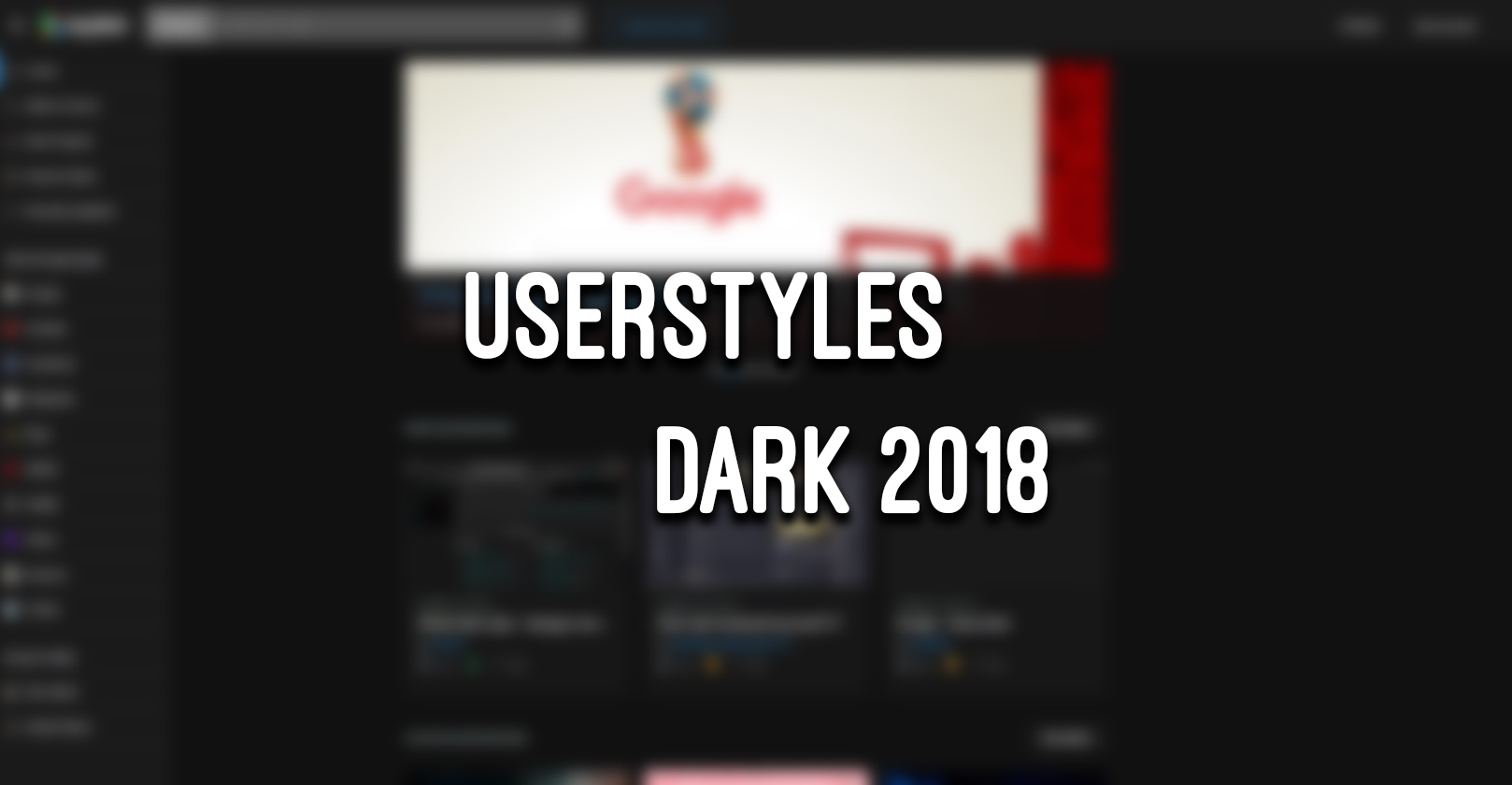 Userstyles - Dark 2018