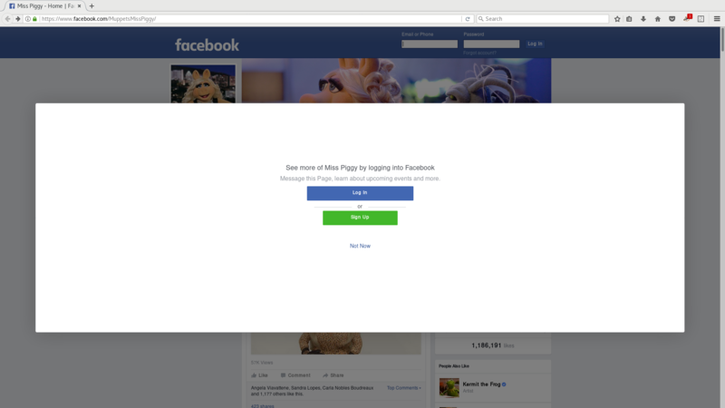 Facebook Hide Login Popup