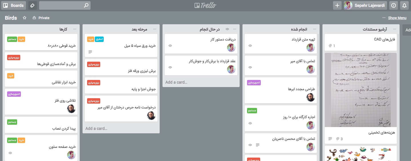 Typographic RTL Trello