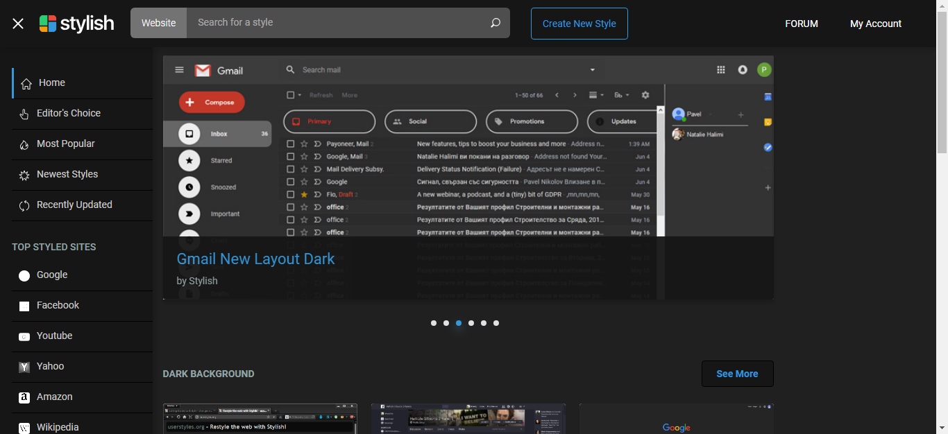 Dark Userstyles Website