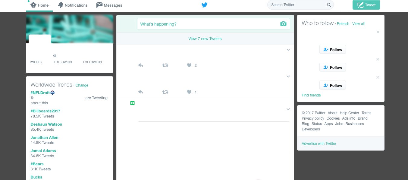 Dark Twitter Background & Remove Moments Tab