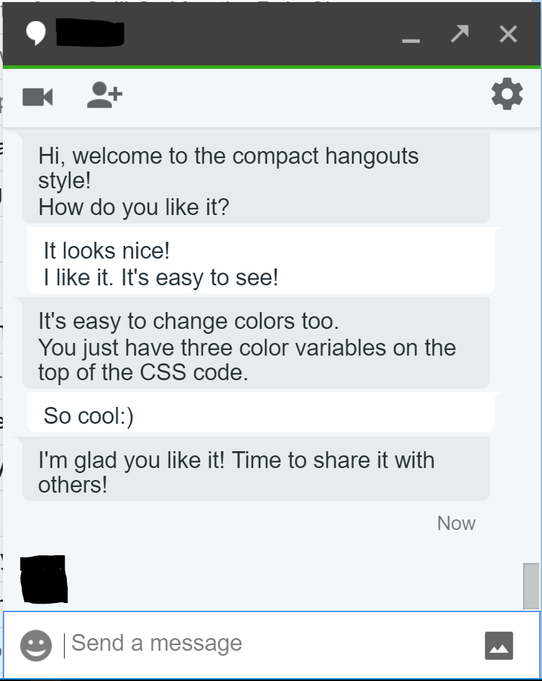 Compact hangouts