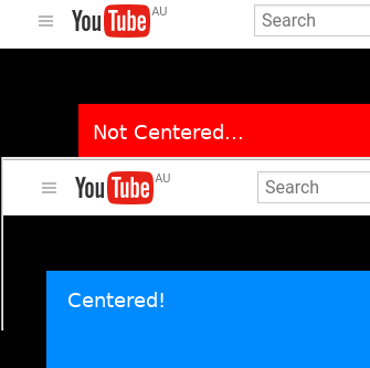 Centerize YouTube Player in Half Screen