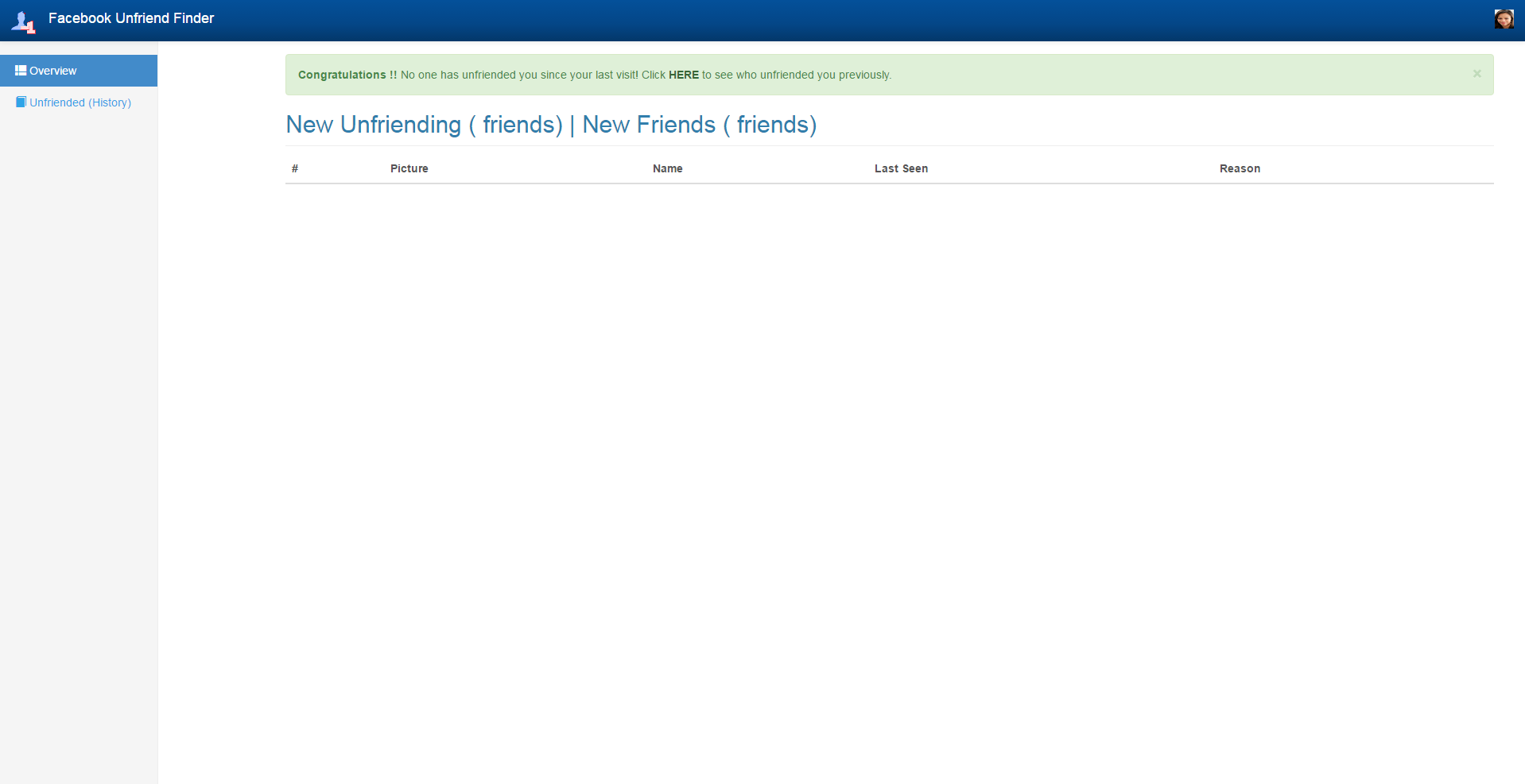 ?‍♂️ Unfriend Finder (Facebook) Cleaned