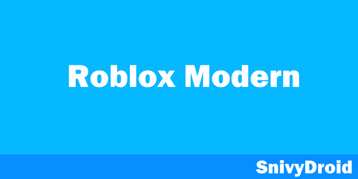 Roblox Modern