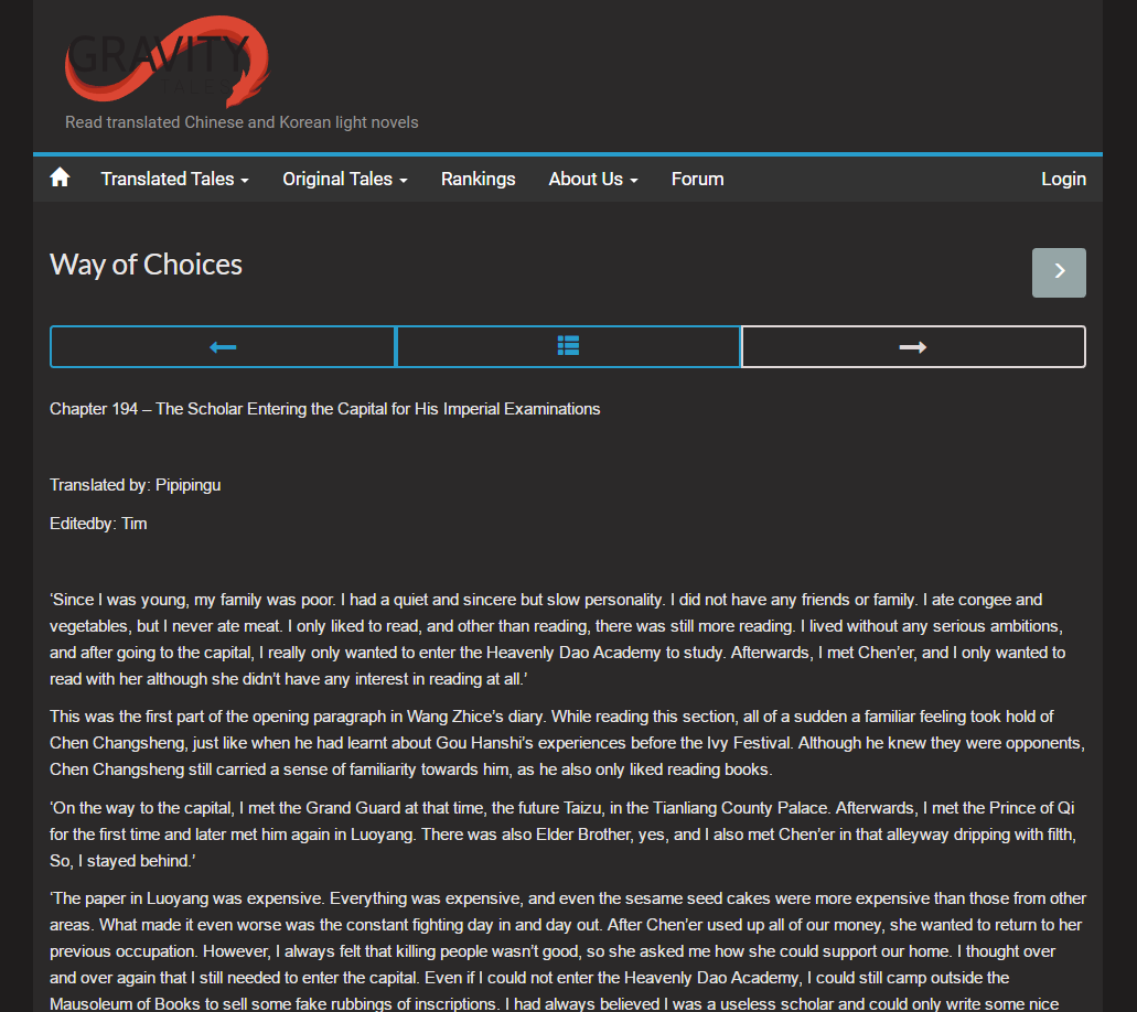 Gravitytales Dark Minimalistic