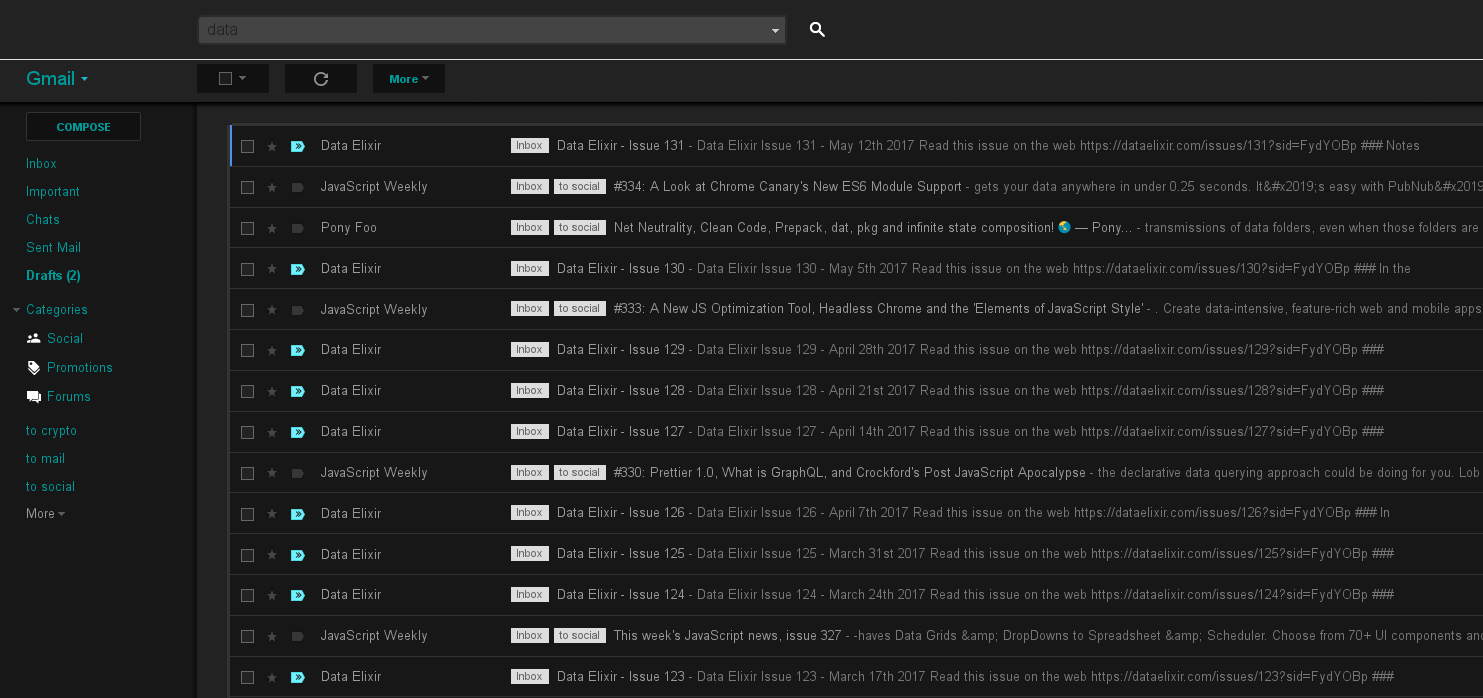 Google Gmail Dark