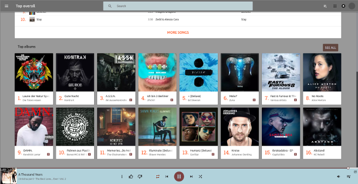 Google Music Gray Blue